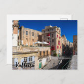 Voetbrug, smalle straat met trap in Valletta Briefkaart (Voorkant / Achterkant)