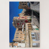 Voetbrug, smalle straat met trap in Valletta Legpuzzel (Verticaal)