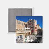 Voetbrug, smalle straat met trap in Valletta Magneet (Voorkant / Achterkant)