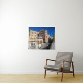 Voetbrug, smalle straat met trap in Valletta Wandkleed (In Situ (horizontaal))