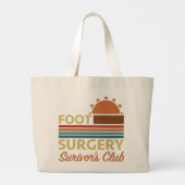 Voetchirurgie herstel Humor Grote Tote Bag (Achterkant)