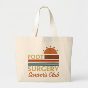 Voetchirurgie herstel Humor Grote Tote Bag