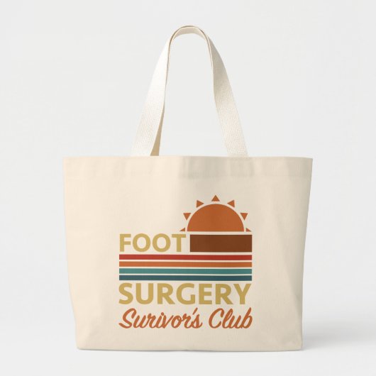 Voetchirurgie herstel Humor Grote Tote Bag (Voorkant)