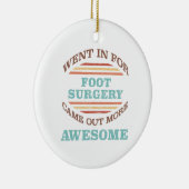 Voetchirurgie herstel Humor Keramisch Ornament (Rechts)