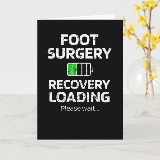 Voetchirurgie herstelgeschenken | Gebroken-voetchi Kaart (Gele Bloem)