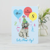 Voetdag partijballonnetje kaart (Staand voorkant)