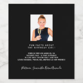 Voetday-party aangepaste foto leuke feiten biograf wijn etiket (Enkel label)