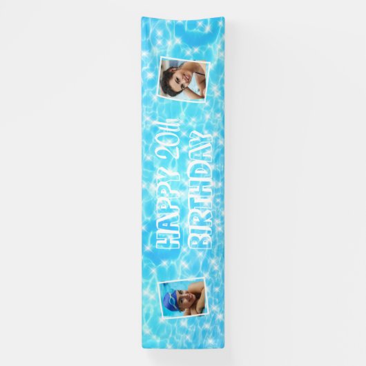 Voetday-poolpartij: stranden partij 2 aangepaste f spandoek (Verticaal)