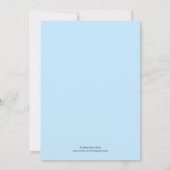 Voeten en Stippen Blue Baby Shower Uitnodigingen (Achterkant)