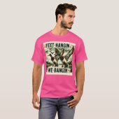 Voeten Hangin We Bangin Funny Eend Jagen Retro Hun T-shirt (Voorkant volledig)