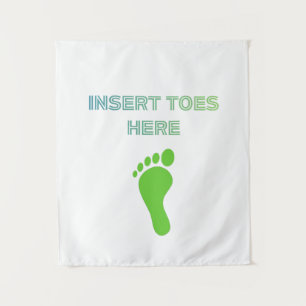 Voeten Hier Invoegen Wandkleed