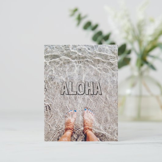 VOETEN IN HET OCEAAN BRIEFKAART (Staand voorkant)