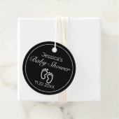 Voeten Modern Minimalistisch Wit Baby shower Bedankjes Labels (In situ)