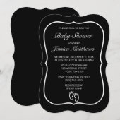 Voeten Modern Zwart Minimalistisch Baby shower Kaart (Voorkant / Achterkant)