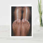 Voeten reflectie in de spiegel kaart (Voorkant)