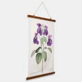 Voeten Voet Violet Botanische Print Bloemen Hangend Wandkleed (Gebogen)