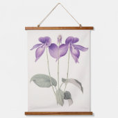  Voeten Voet Violet Botanische Print Bloemen Hangend Wandkleed (Voorkant)