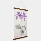  Voeten Voet Violet Botanische Print Bloemen Hangend Wandkleed (Gebogen)