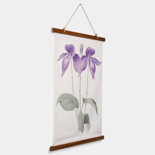  Voeten Voet Violet Botanische Print Bloemen Hangend Wandkleed (Gebogen)