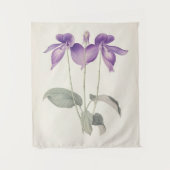  Voeten Voet Violet Botanische Print Bloemen Wandkleed (Voorkant)