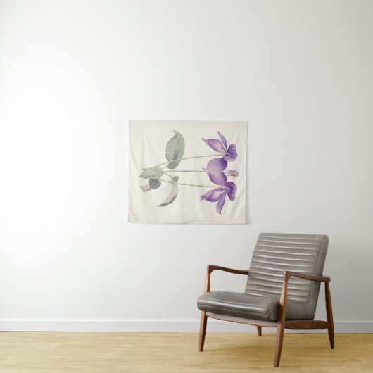  Voeten Voet Violet Botanische Print Bloemen Wandkleed (In Situ (horizontaal))