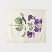  Voeten Voet Violet Botanische Print Bloemen Wandkleed (Voorkant (horizontaal))