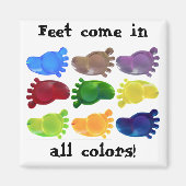 Voeten zijn er in alle kleuren en diversiteit magneet (Voorkant)