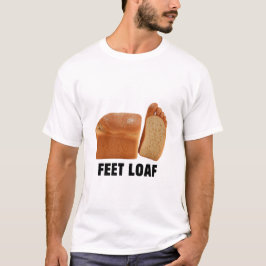 Voetenbrood ontwerp logo Brainrot brood Zwarte tek T-shirt