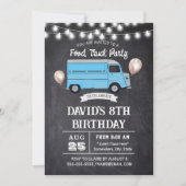 Voetendagen Birthday Party Rustic Chalkboard Kaart (Voorkant)
