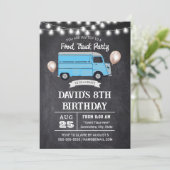 Voetendagen Birthday Party Rustic Chalkboard Kaart (Staand voorkant)