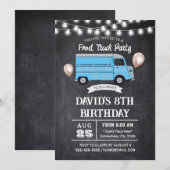 Voetendagen Birthday Party Rustic Chalkboard Kaart (Voorkant / Achterkant)