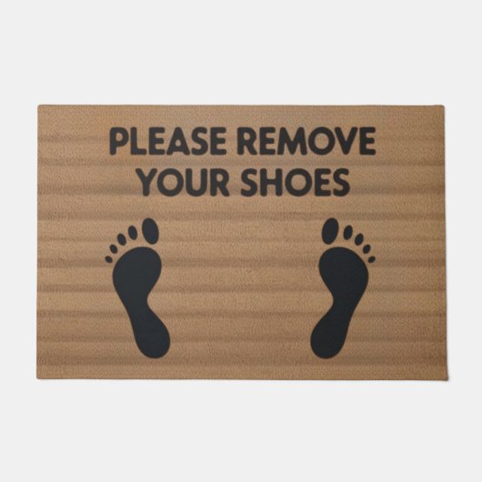 Voetenmat 'Schoenen Uit A.u.b.' Deurmat (Voorkant)