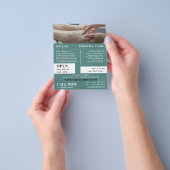 Voetexamen portret, podiatry kliniek, podiatrist flyer (Hand)