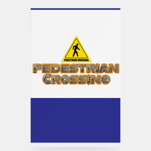 Voetganger Crossing Urban Safety Art Acryl Bord (Voorkant)