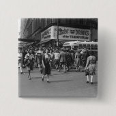 Voetgangers 2 vierkante button 5,1 cm (Voorkant)