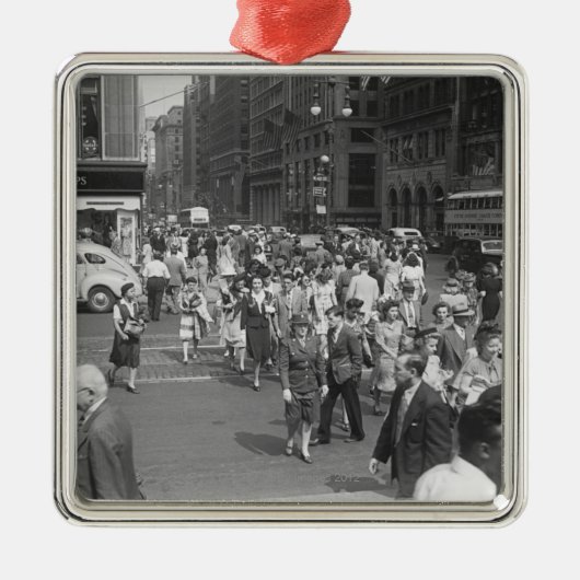 Voetgangers Metalen Ornament (Voorkant)