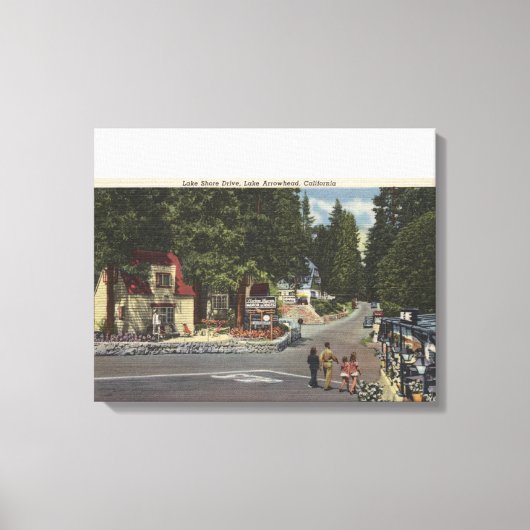 voetgangers op Lake Shore Drive Canvas Afdruk (Voorkant)