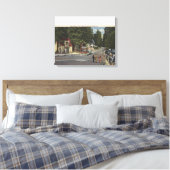 voetgangers op Lake Shore Drive Canvas Afdruk (Insitu (Slaapkamer))
