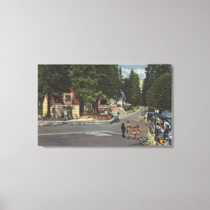 voetgangers op Lake Shore Drive Canvas Afdruk