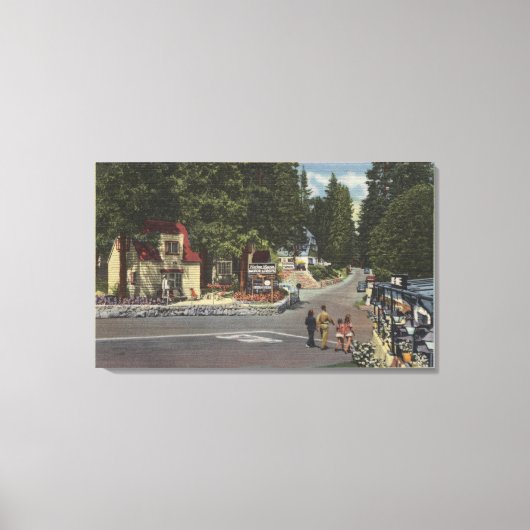 voetgangers op Lake Shore Drive Canvas Afdruk (Voorkant)