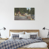 voetgangers op Lake Shore Drive Canvas Afdruk (Insitu (Slaapkamer))