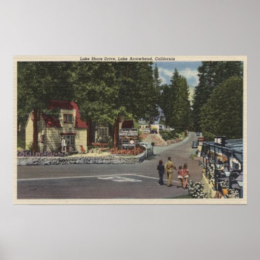 voetgangers op Lake Shore Drive Poster (Voorkant)