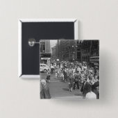 Voetgangers Vierkante Button 5,1 Cm (Voorkant /achterkant)