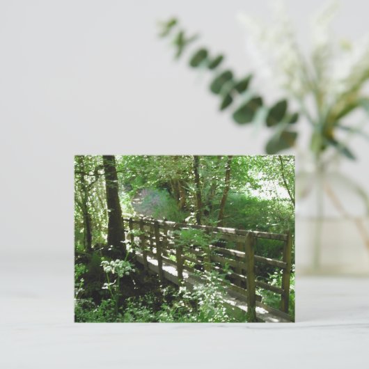 Voetgangersbrug in Bos Briefkaart (Staand voorkant)