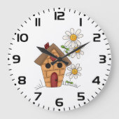 Voethuis en bloemen grote klok (Voorkant)