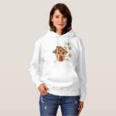 Voethuis en bloemen hoodie (Voorkant volledig)
