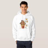 Voethuis en bloemen hoodie (Voorkant volledig)