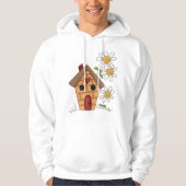 Voethuis en bloemen hoodie (Voorkant)