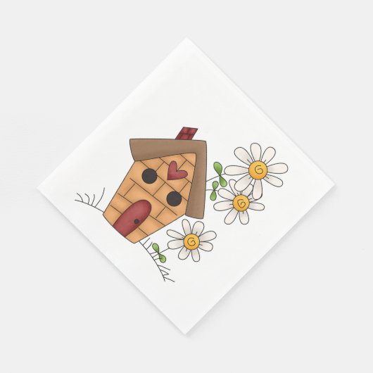 Voethuis en bloemen servet (Hoek)