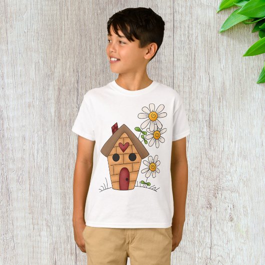 Voethuis en bloemen t-shirt